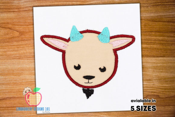 Baby Goat Face Applique Pattern for Boutique Sweatshirts