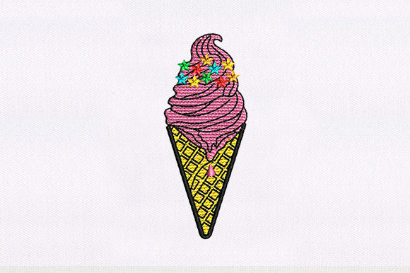 Ice Cream Cone: A Sweet Embroidery Design Review